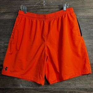 Under Armour Men's Bright Orange Athletic Shorts